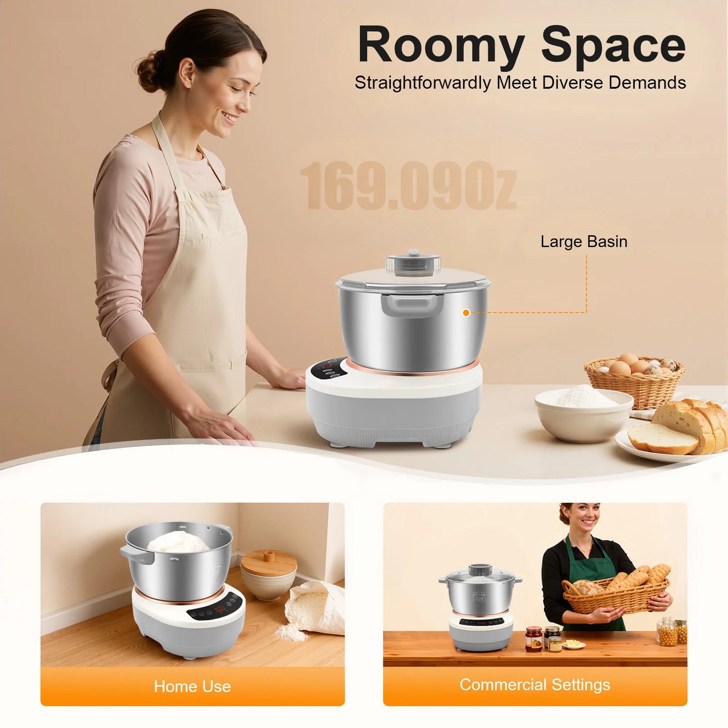 Electric Dough Maker With Ferment Function For Pizza And Bread
