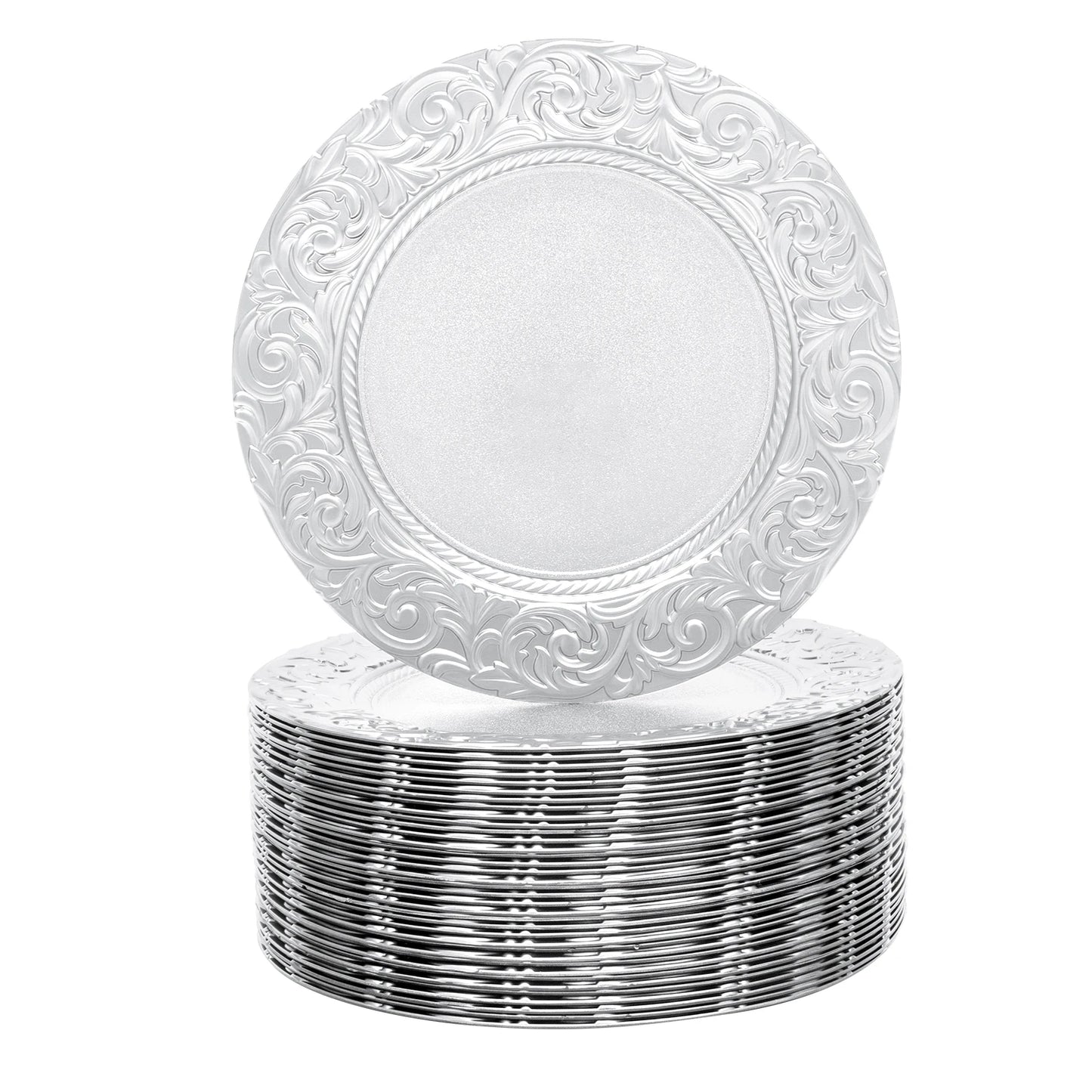 Bymaocar Round Decorative Charger Plates For Weddings And Dining