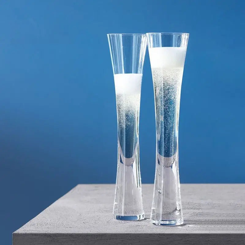 Hourglass Glass Champagne Flute for Home Bar and Parties