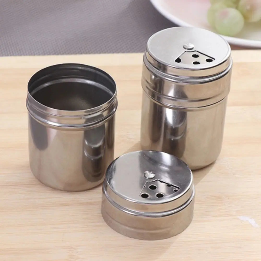 Stainless Steel Rotating Spice Jar Salt Pepper Seasoning Kitchen Container