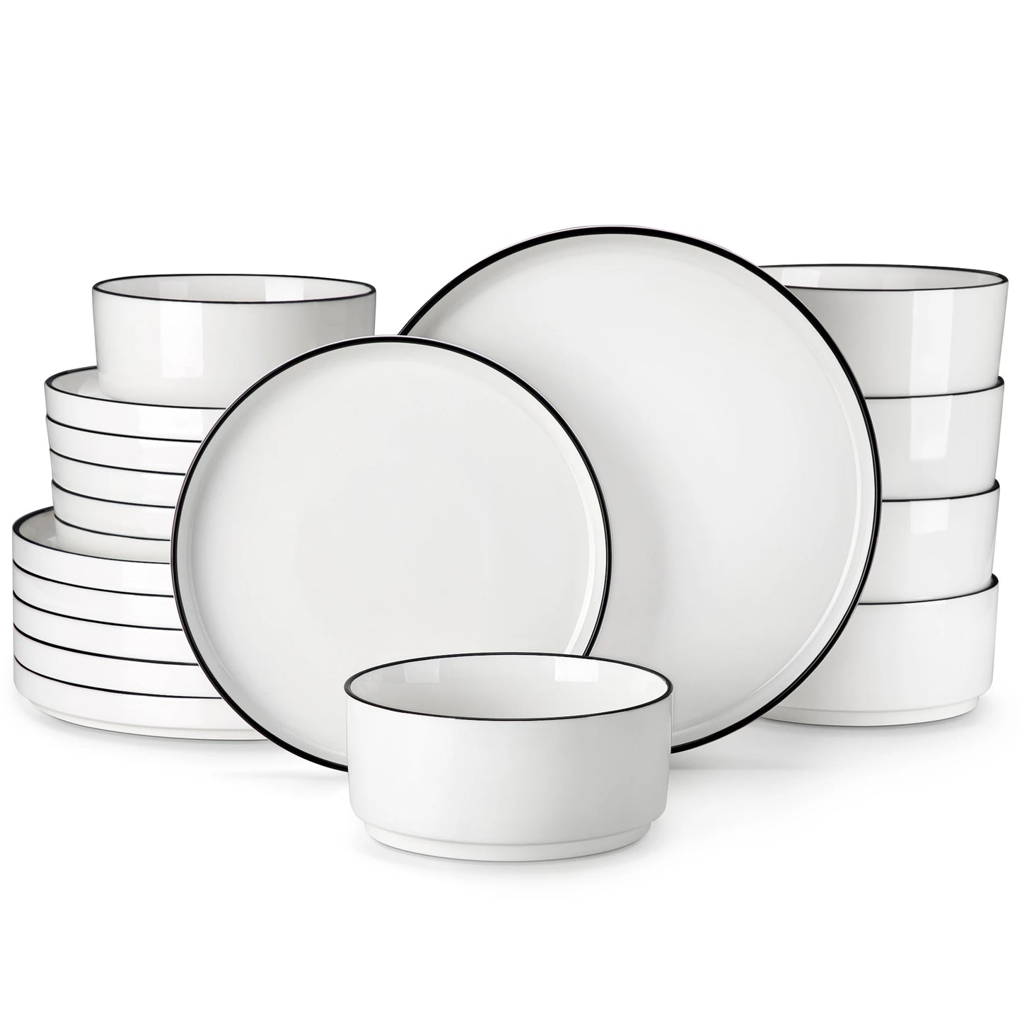 MALACASA Ceramic Dinnerware Set Plates For Everyday Use