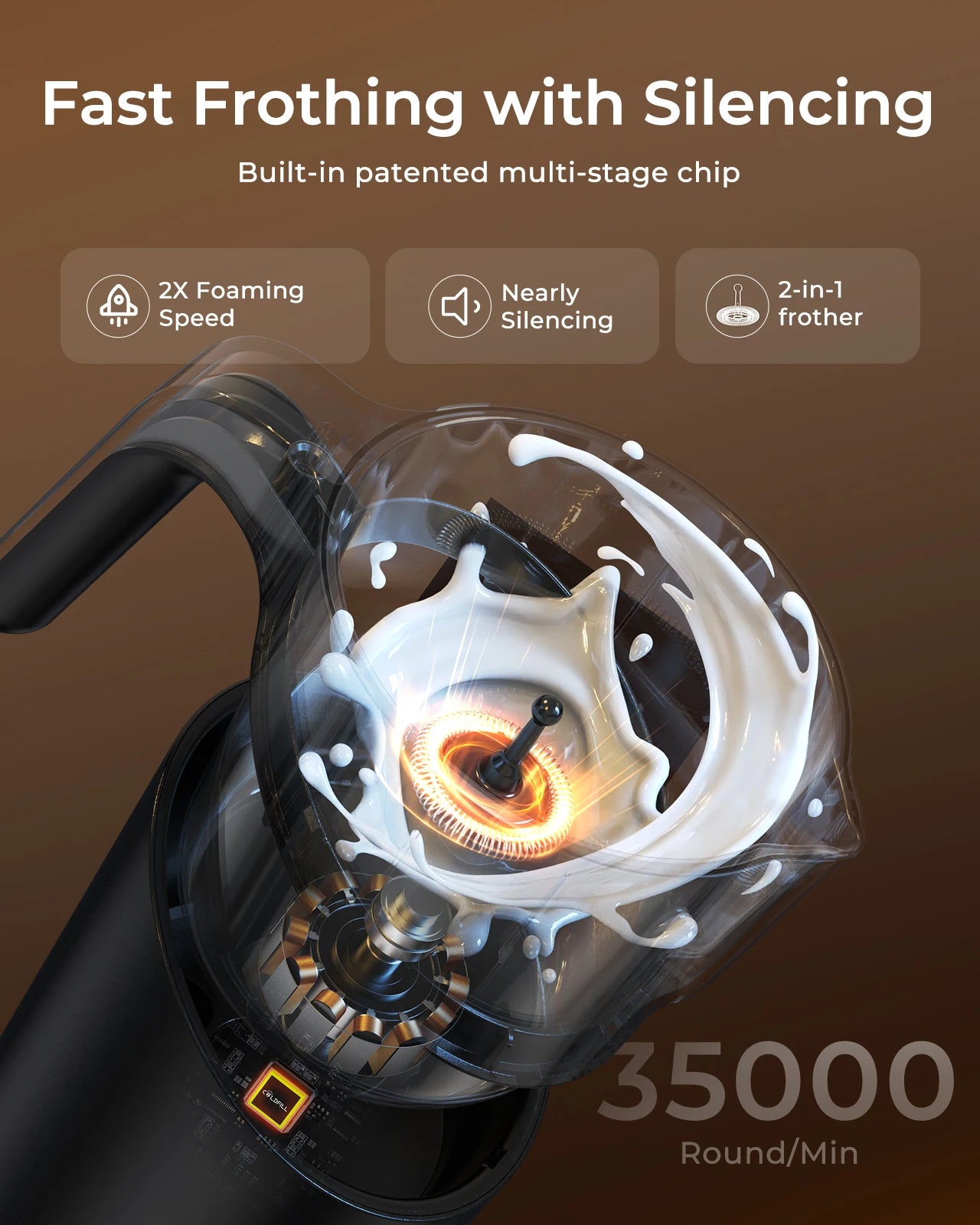 UHOST Eight In One Electric Milk Frother And Steamer