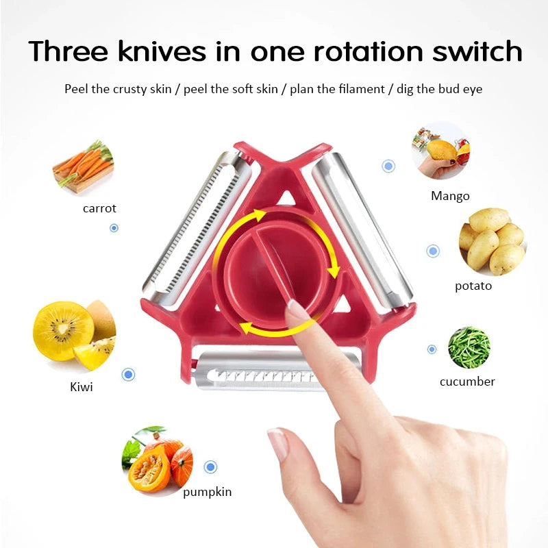 YOCITY 3-In-1 Peeler Set Slicer Shredder Julienne Cutter