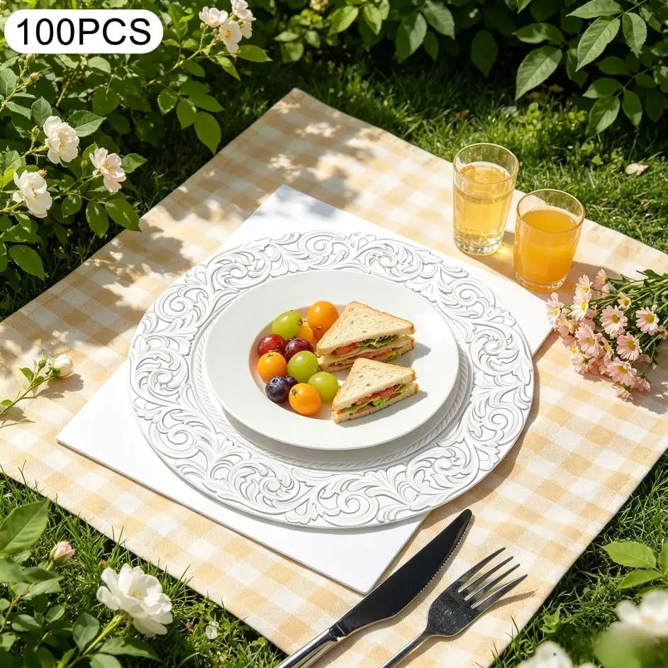 Bymaocar Round Decorative Charger Plates For Weddings And Dining