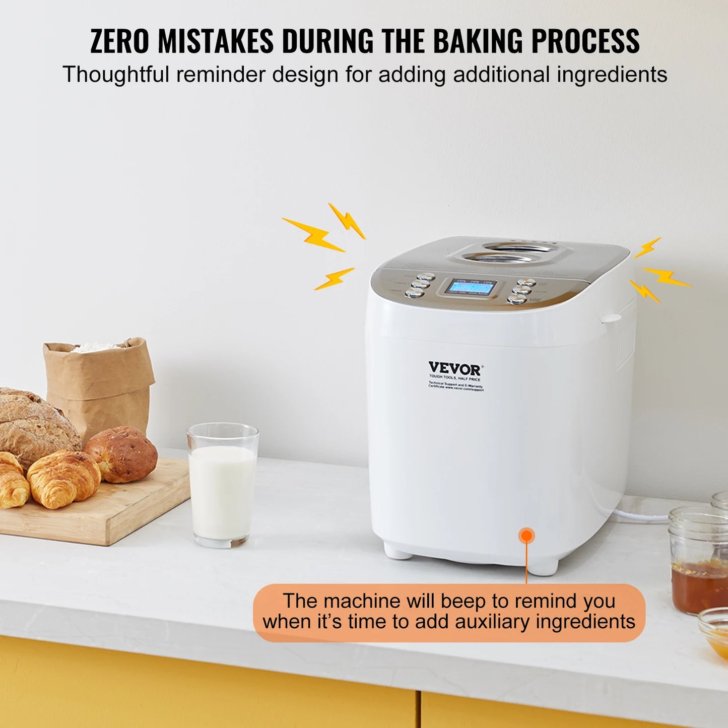 Succebuy 15 Function Automatic Bread Maker With Ceramic Pan