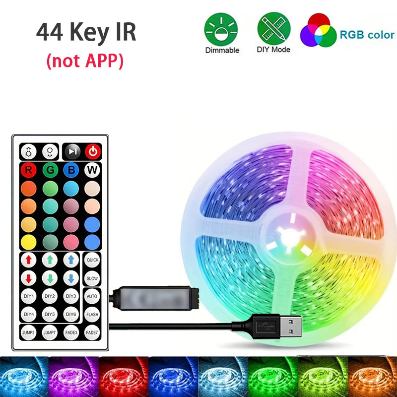 RGB LED Strip Lights With App Control Flexible LED Tape Room Decoration