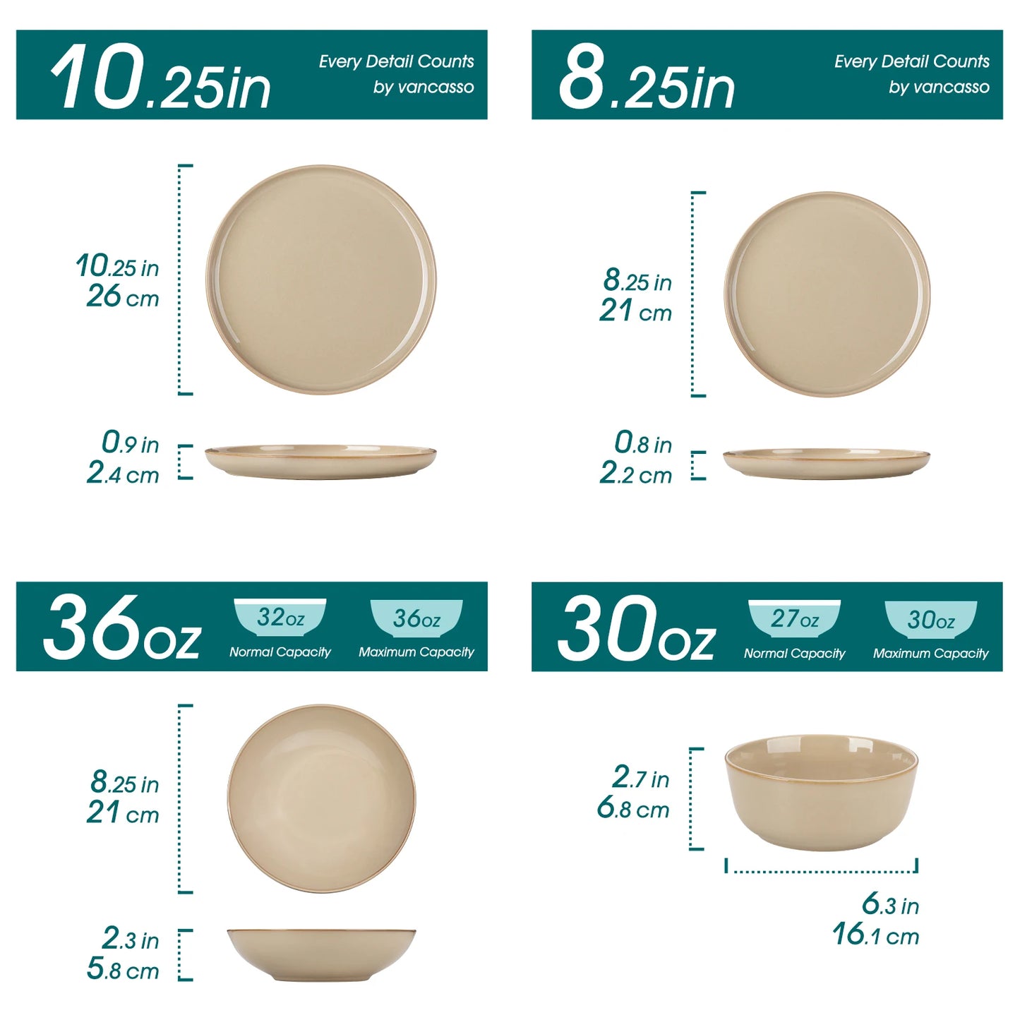 MALACASA Reactive Glaze Stoneware Dinnerware Set For Everyday Use