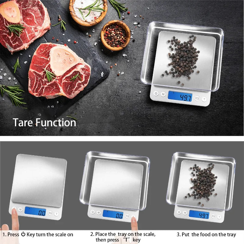 Digital Kitchen Scale 3000g With 6 Modes And LCD Display