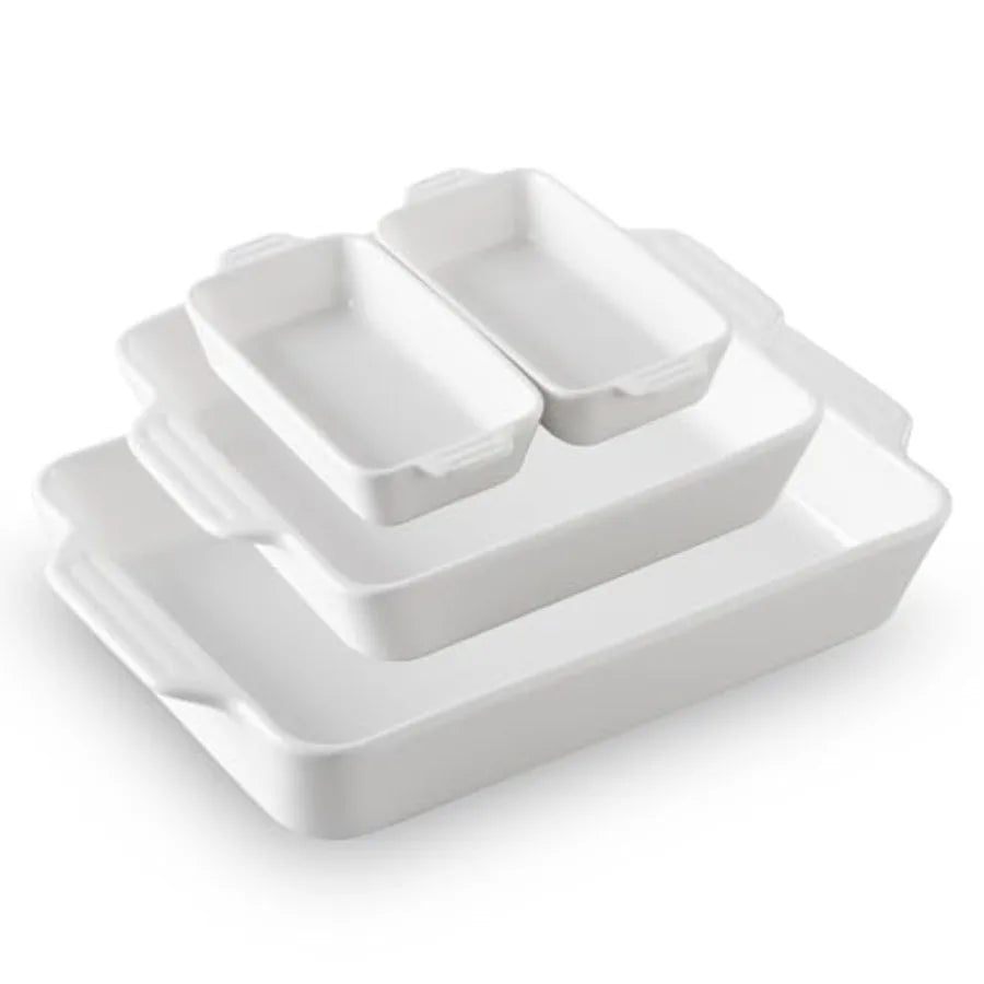 Bakeware Set Of 4 Rectangular Casserole Dishes For Oven