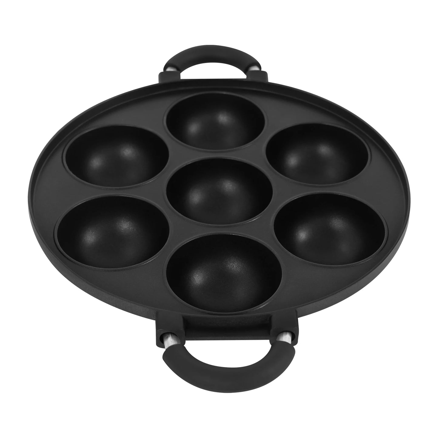 Bymaocar 7 Hole Cake Mold Pan Nonstick Takoyaki Omelette Pan