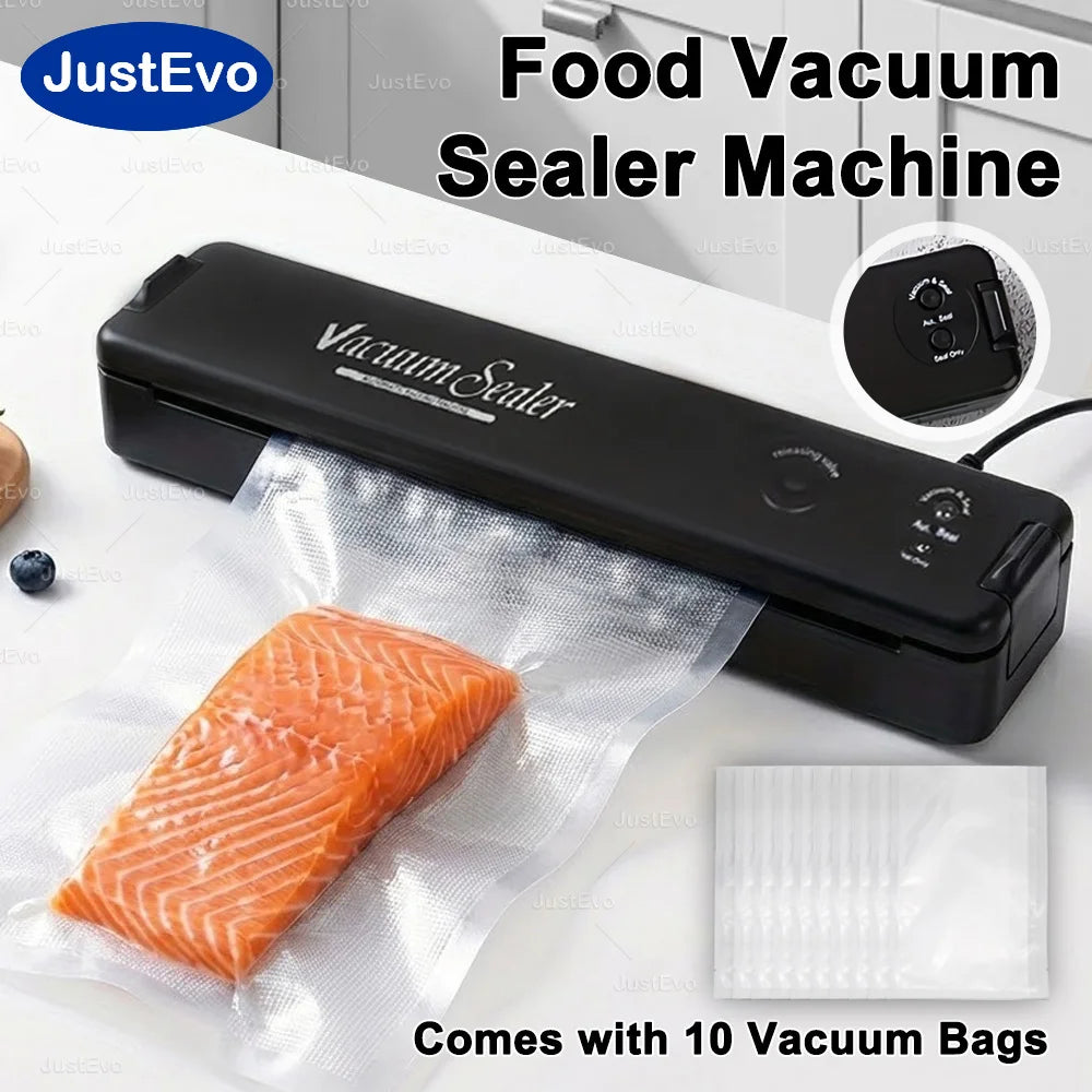 JustEvo Food Vacuum Sealer Machine Portable Automatic With 10 Bags