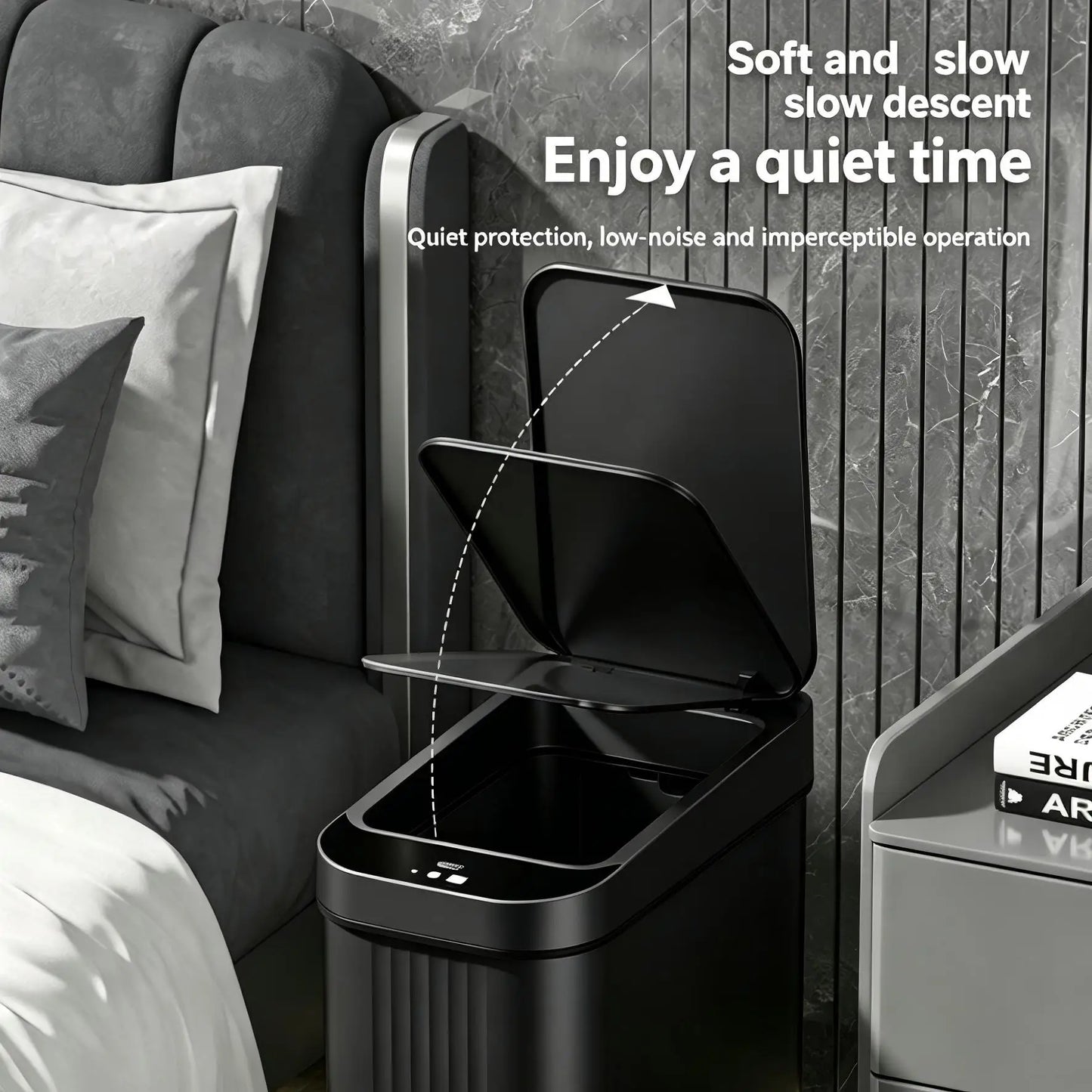 2 Pack Smart WiFi Sensor Trash Can Touchless Waste Bin