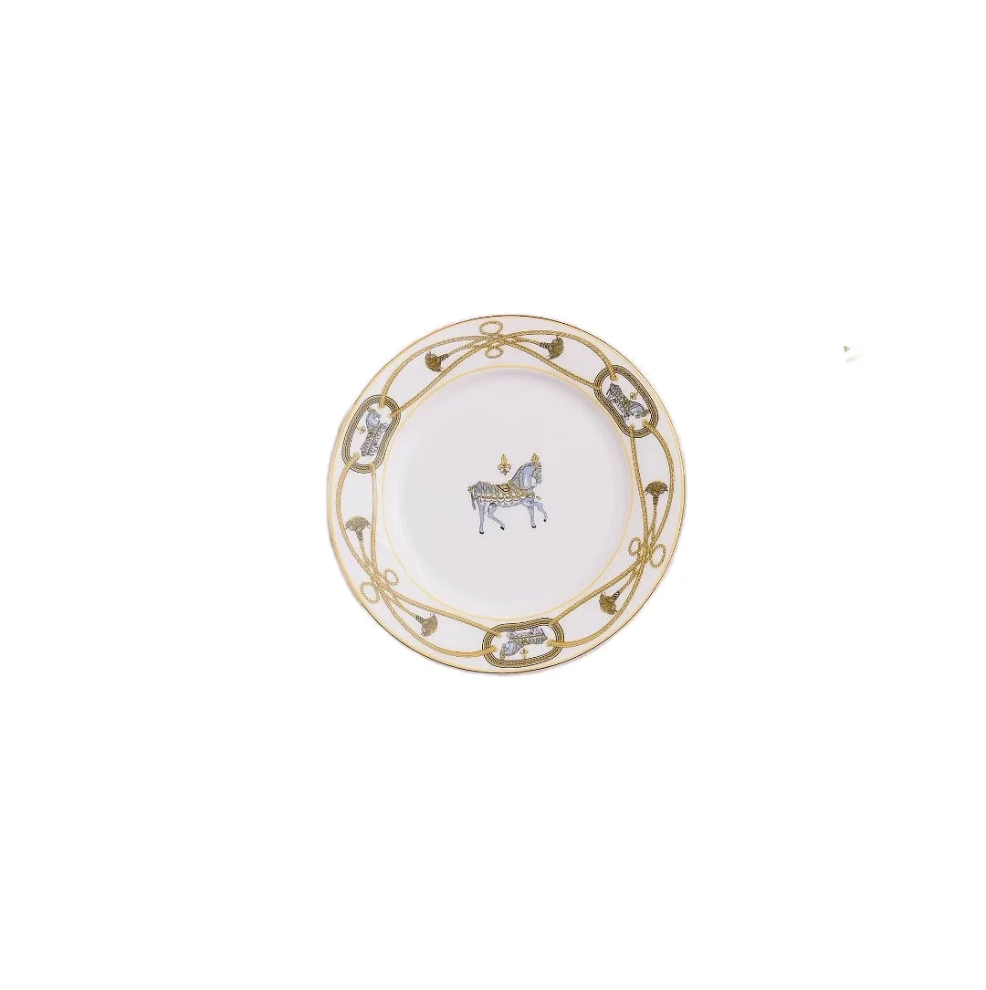Light Luxury Bone China War Horse Western Dinnerware Plates Cup