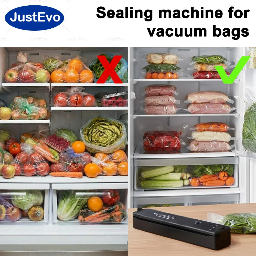 JustEvo Food Vacuum Sealer Machine Portable Automatic With 10 Bags