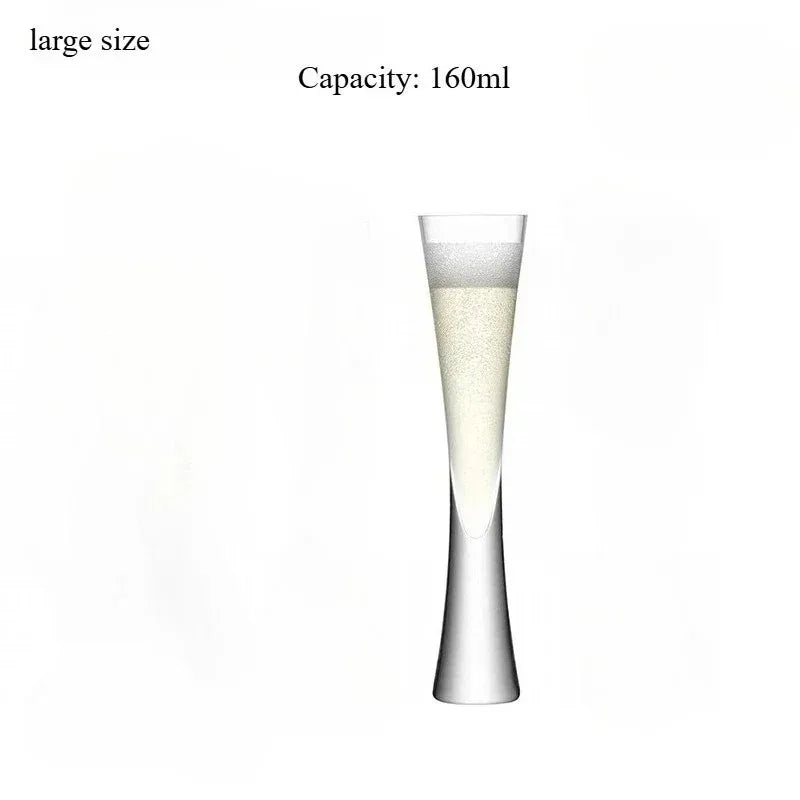 Hourglass Glass Champagne Flute for Home Bar and Parties