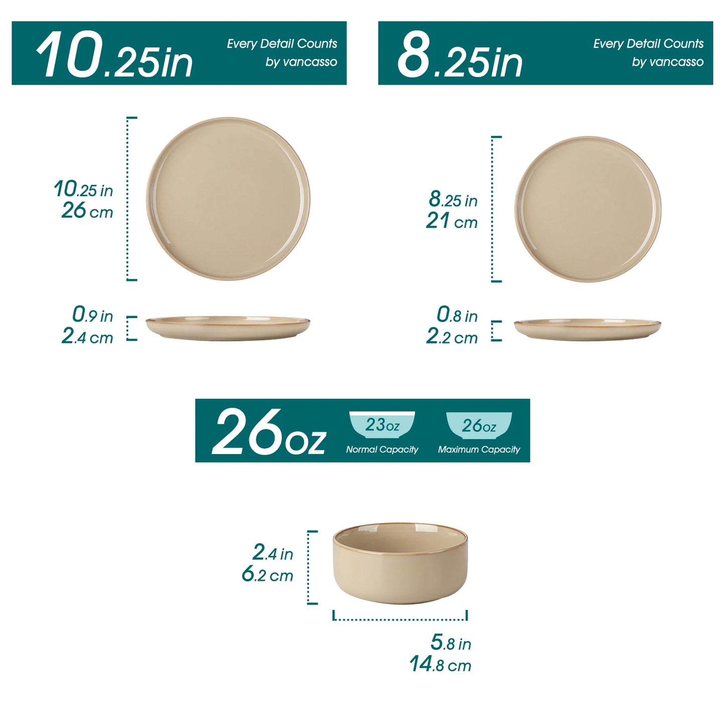 MALACASA Reactive Glaze Stoneware Dinnerware Set For Everyday Use