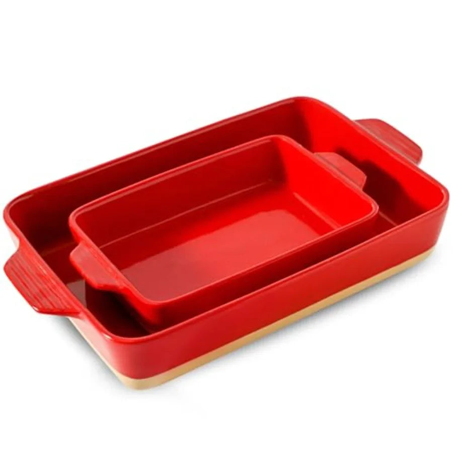 Ceramic Baking Casserole Dish With Handles Porcelain Bakeware Set