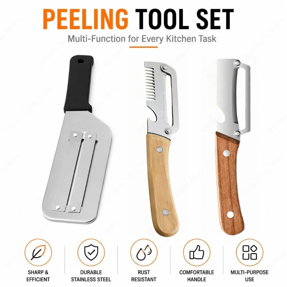 Stainless Steel Fruit And Vegetable Peeler With Ergonomic Handle