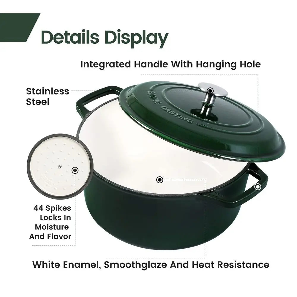 Enameled Cast Iron Dutch Oven With Lid For Sourdough Baking