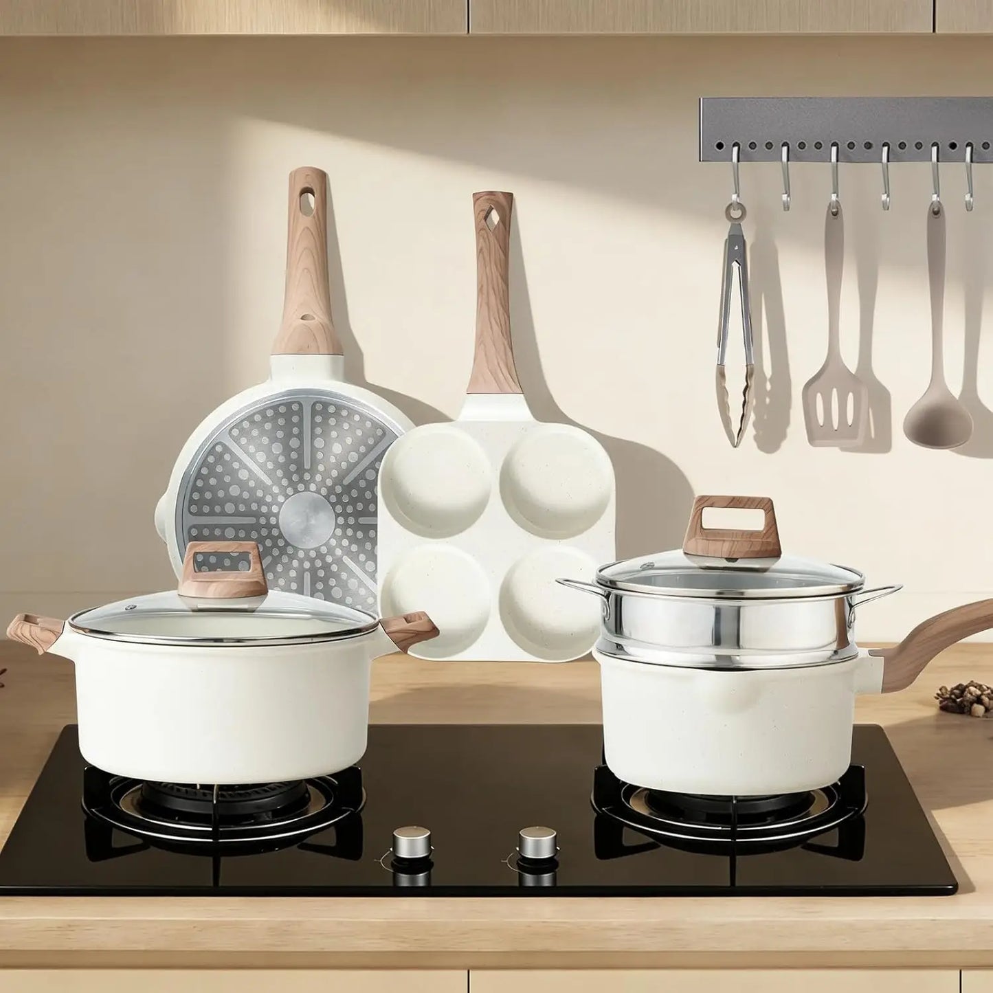 Nonstick Pots and Pans Set, 25-Piece Induction Cookware